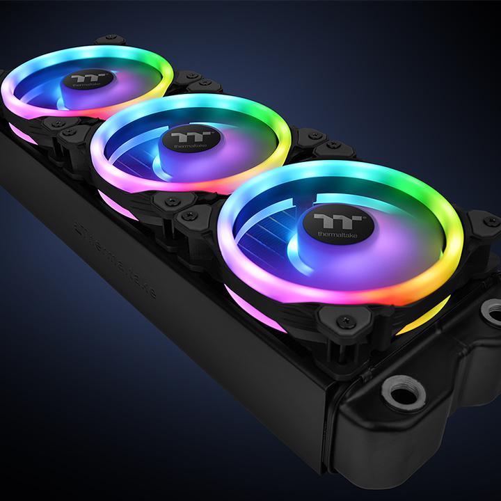THERMALTAKE RIING TRIO 14CM RGB 256 COLORS RADIATOR FAN TT PREMIUM ED. 3-FAN PACK RGB FAN