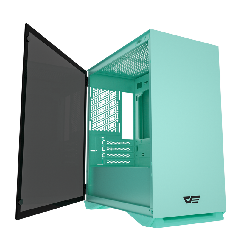 DARKFLASH DLM22 MATX TEMPERED GLASS SIDE PANEL NEO MINT GAMING CASE