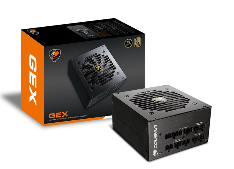 COUGAR GEX 850W | 80+ GOLD | FULL-MODULAR | FLAT CABLES | APFC | GAMING POWER SUPPLY