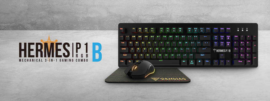 GAMDIAS HERMES P1B MECHANICAL KEYBOARD WITH BLUE SWITCHES