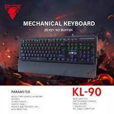 JEDEL KL90 RGB W/ WRISTPAD USB BLUE SWITCH MECHANICAL KEYBOARD