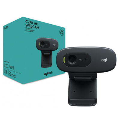 LOGITECH C270 HD WEBCAM, HD 720P, WIDESCREEN HD VIDEO WEB CAMERA