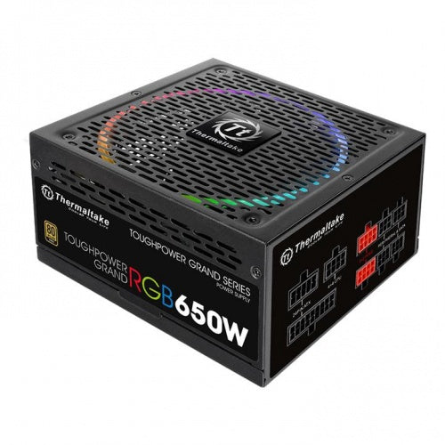 THERMALTAKE TOUGHPOWER GRAND RGB 650W SMART ZERO FAN 80 PLUS GOLD CERTIFIED FULL MODULAR POWER SUPPLY