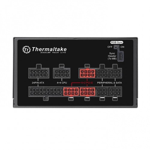 THERMALTAKE TOUGHPOWER GRAND RGB 850W SMART ZERO FAN 80 PLUS GOLD CERTIFIED FULL MODULAR POWER SUPPLY