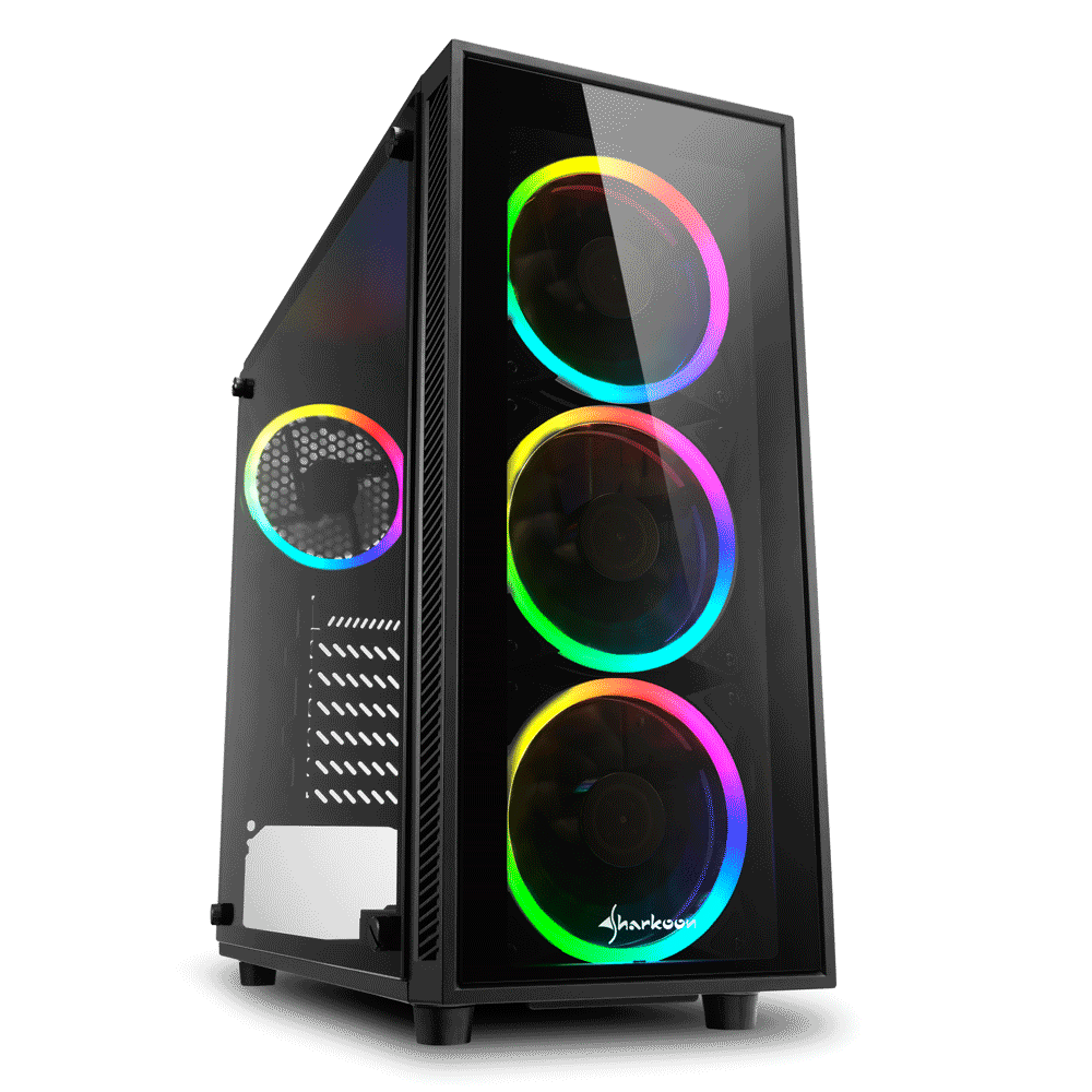 SHARKOON TG4 RGB ATX TG MID TOWER CASE (4X120MM RGB)