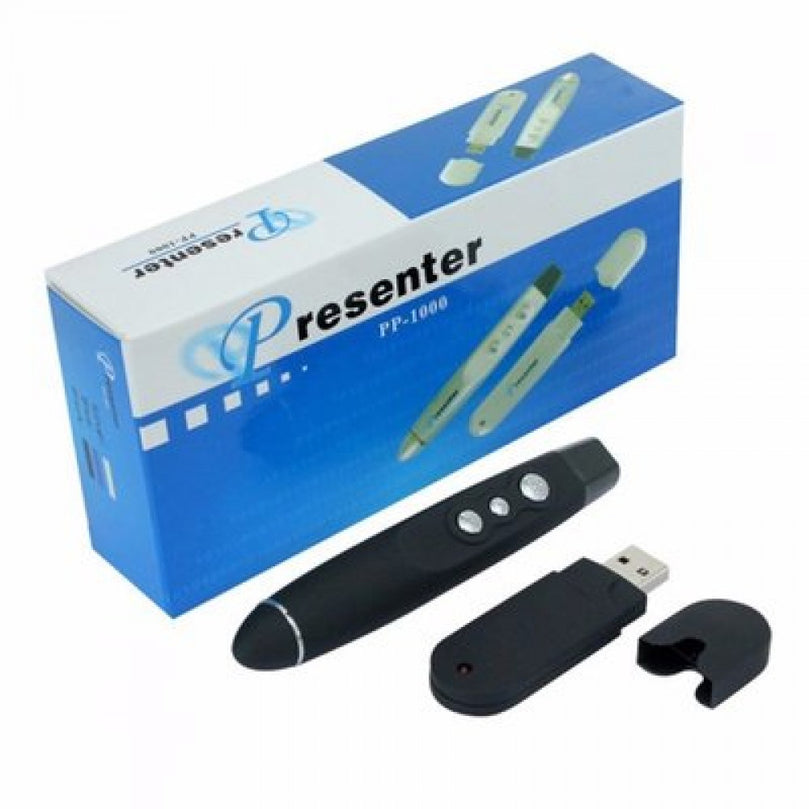 PP-1000 WIRELESS PRESENTER POWERPOINT PPT LASER POINTER BLACK
