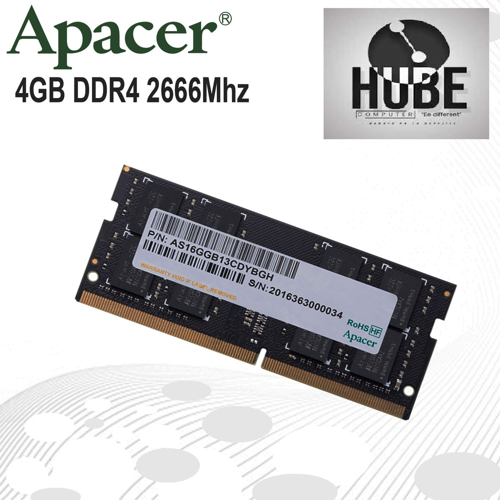 APACER 4GB DDR4 2666MHZ SODIMM LAPTOP MEMORY