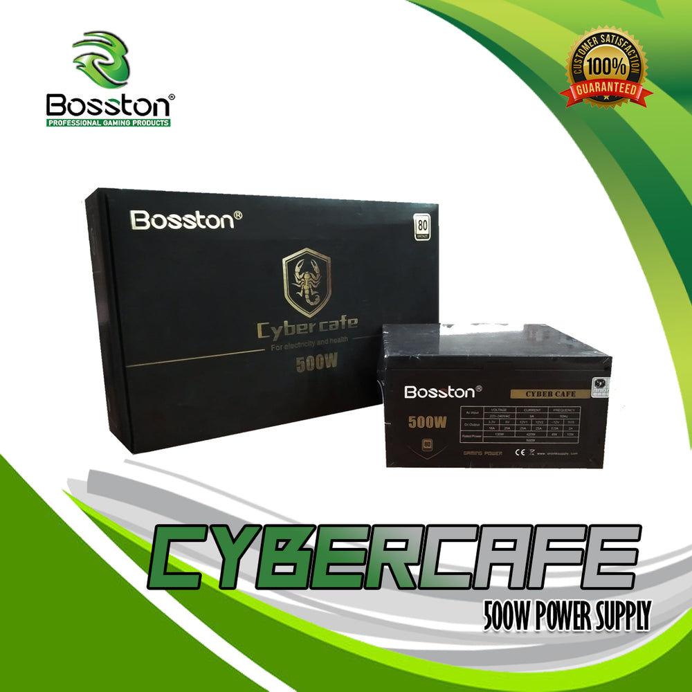 BOSSTON CYBERCAFE 500W 80+ BRONZE TRUE RATED FULL MODULAR POWER SUPPLY