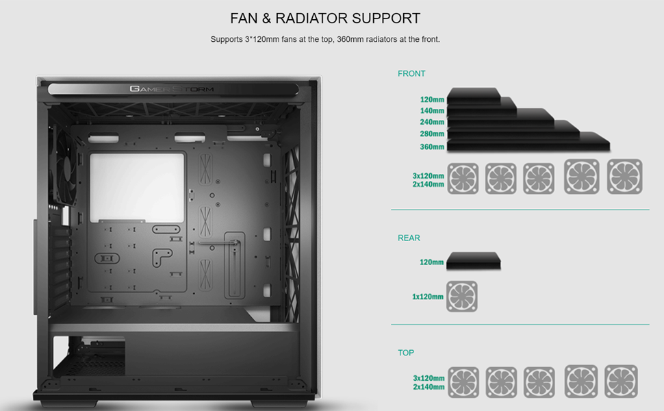 DEEPCOOL MACUBE 310P WHITE TG GAMING CASE