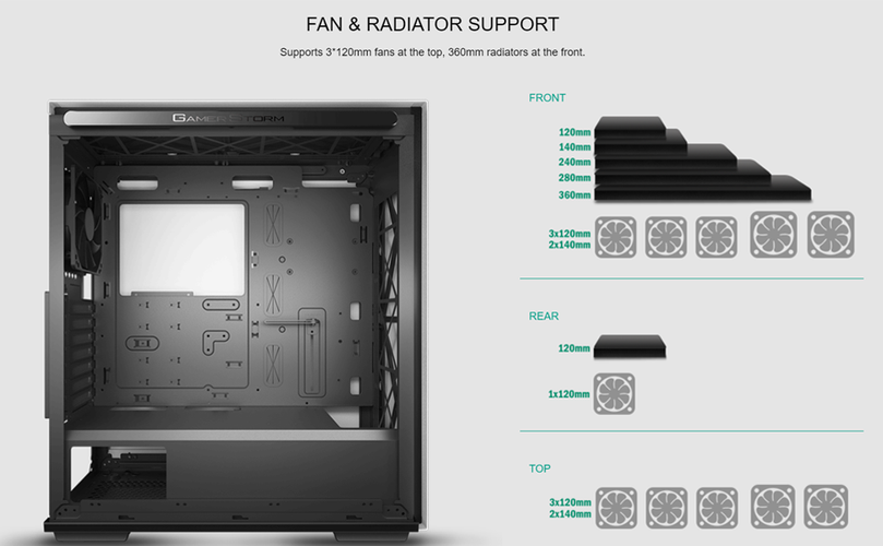 DEEPCOOL MACUBE 310P WHITE TG GAMING CASE