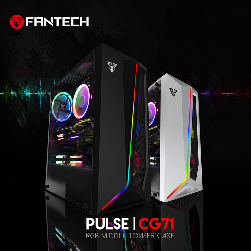 FANTECH PULSE CG71 WHITE MIDDLE TOWER PC CASE