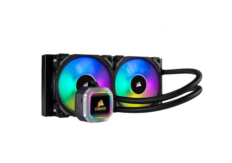 CORSAIR HYDRO SERIES, H100I RGB PLATINUM, 240MM, 2 X ML PRO 120MM RGB PWM FANS, RGB LIGHTING