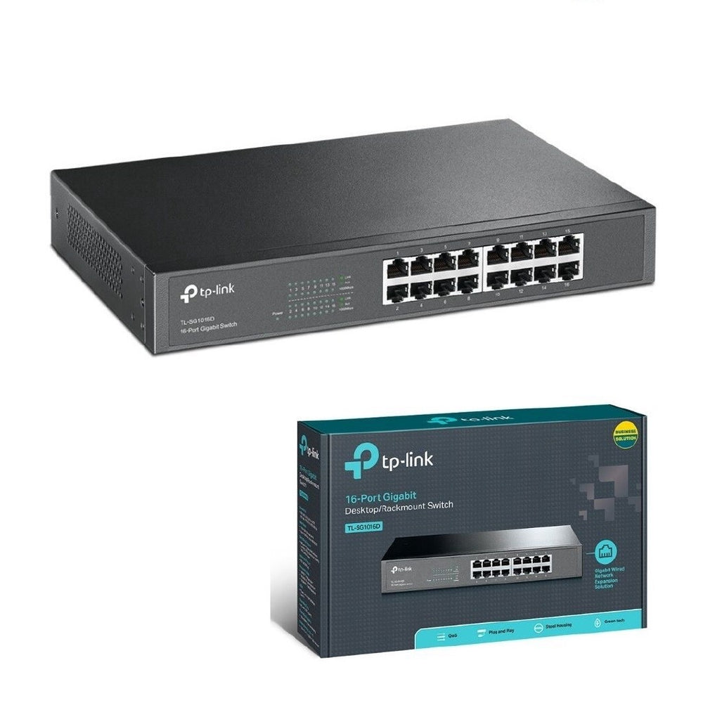 TP-LINK SG1016D 16-PORT 10/100/1000M GIGABIT SWITCH HUB
