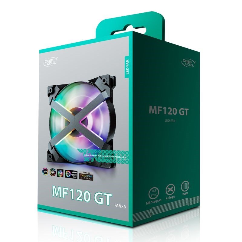 DEEPCOOL MF120 GT A-RGB X-FRAME, 5V 3-PIN MOTHERBOARD CONNECTOR FAN