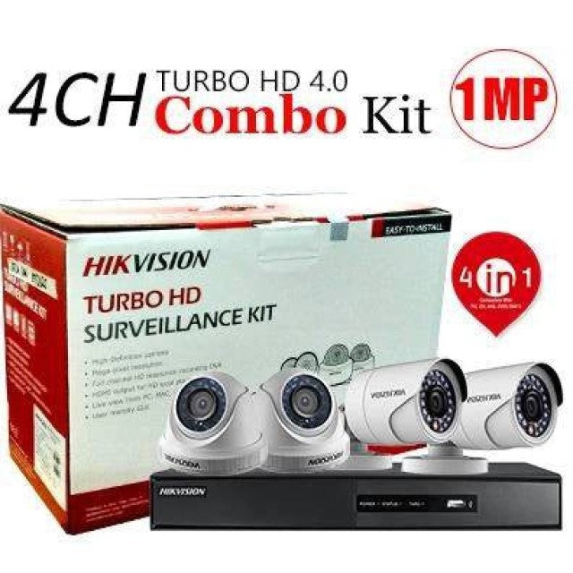 HIKVISION TVI-4CH2D2B 4 CHANNEL 1MP 720P (2 DOME 2 BULLET) CCTV CAMERA