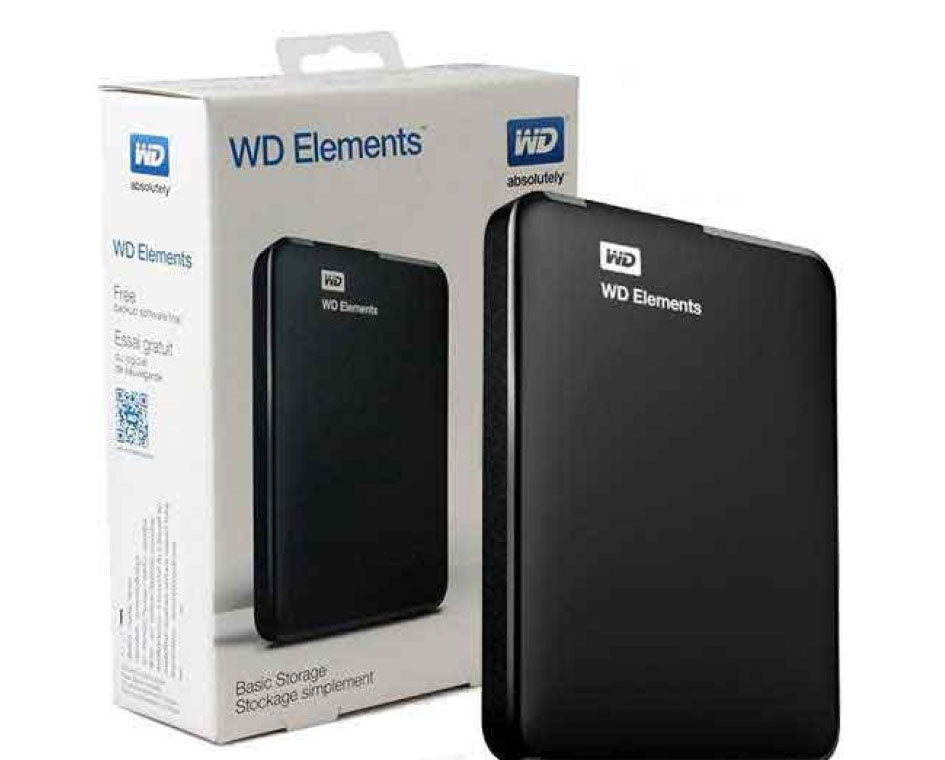 WESTERN DIGITAL ELEMENTS 1TB BLK 2.5 USB 3.0 BLACK EXTERNAL HARD DRIVE