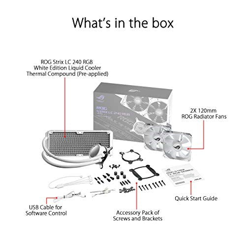 ASUS FAN ROG STRIX LC 240 RGB WHITE LIQUID COOLER