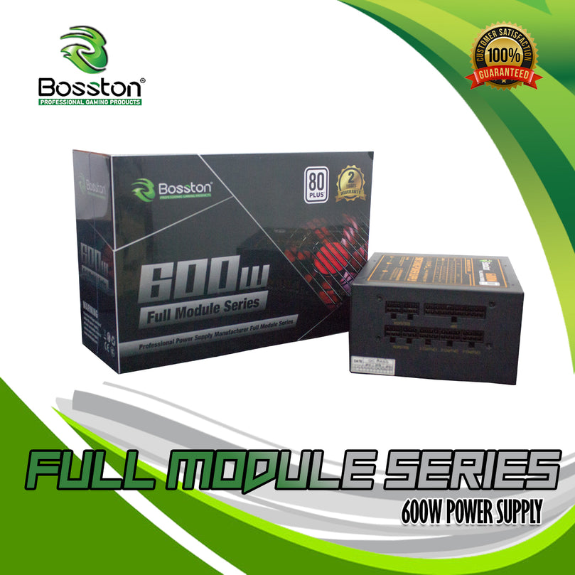 BOSSTON 600WATTS 80+ TRUE RATED FULL MODULAR POWER SUPPLY