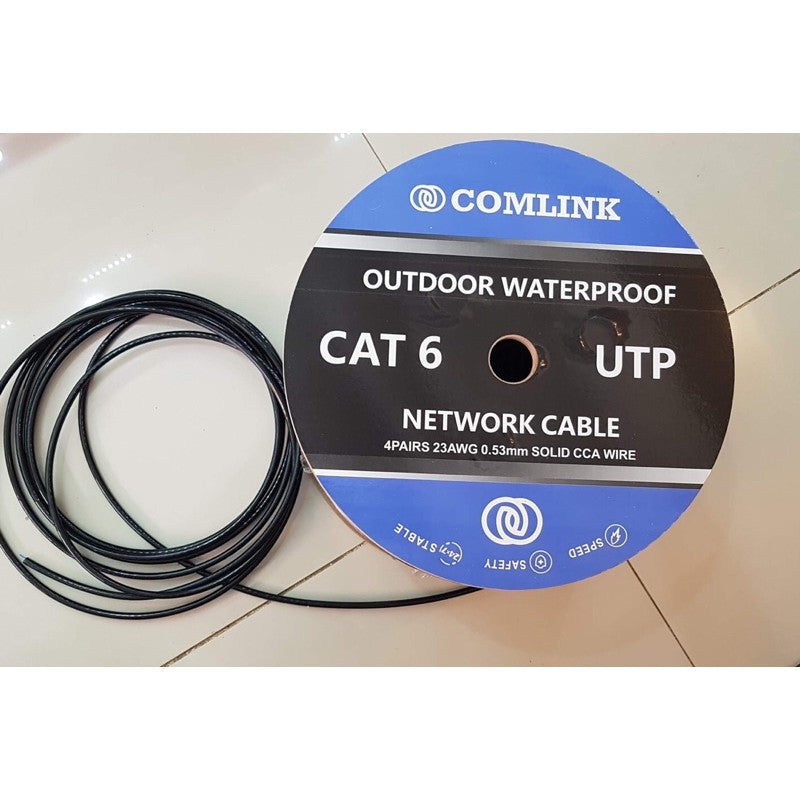 COMLINK UTP CAT 6 BLACK PER METER UTP CABLE