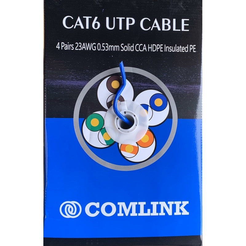 COMLINK C6ID-CCA502 CAT6 305 METER/1 BOX (BLUE) INDOOR UTP CABLE