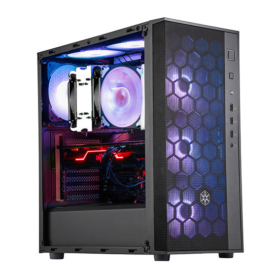 SILVERSTONE FARA R1 RAINBOW TG WINDOW ATX CHASSIS - BLACK CASE