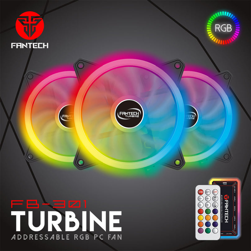 FANTECH FB-301 TURBINE 3IN1 W/ HUB & REMOTE RGB FAN