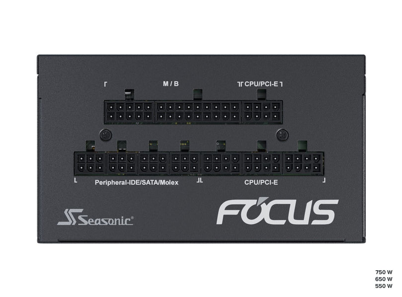 SEASONIC FOCUS GX-750, 750WATTS 80+ GOLD, FULL-MODULAR POWER SUPPLY
