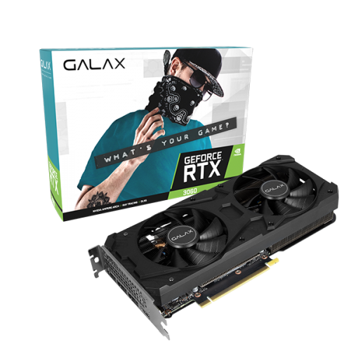 GALAX RTX 3060 1-CLICK OC PCI-E 8GB GDDR6 192 BIT GRAPHICS CARD