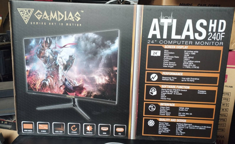 GAMDIAS ATLAS HD240F 24 INCH 75HZ MONITOR