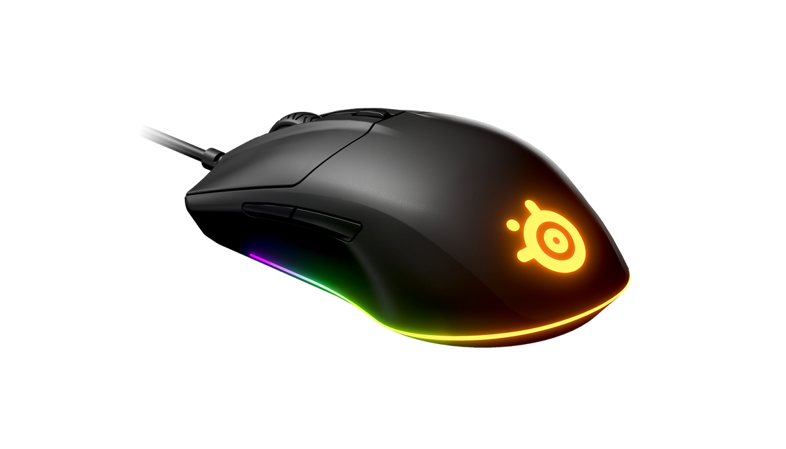 STEELSERIES RIVAL 3 62513 - 8,500 CPI TRUEMOVE CORE OPTICAL SENSOR - 6 PROGRAMMABLE GAMING MOUSE