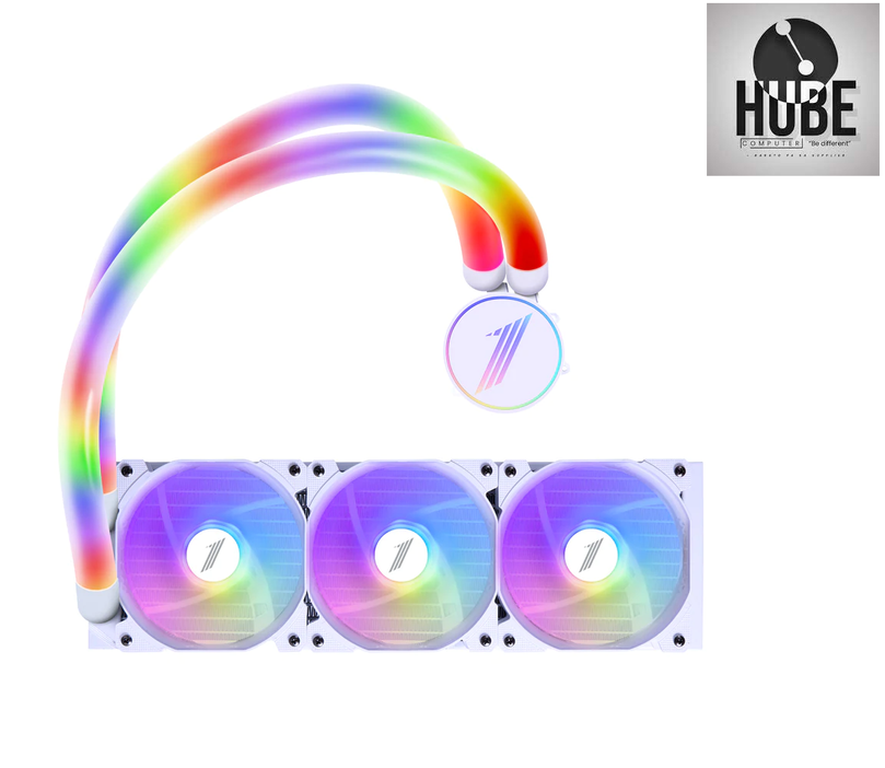 1STPLAYER MOTHRA MT360 INFINITE SPACE W/ ARGB DYNAMIC PIPE 3* FANS AIO LIQUID CPU COOLER