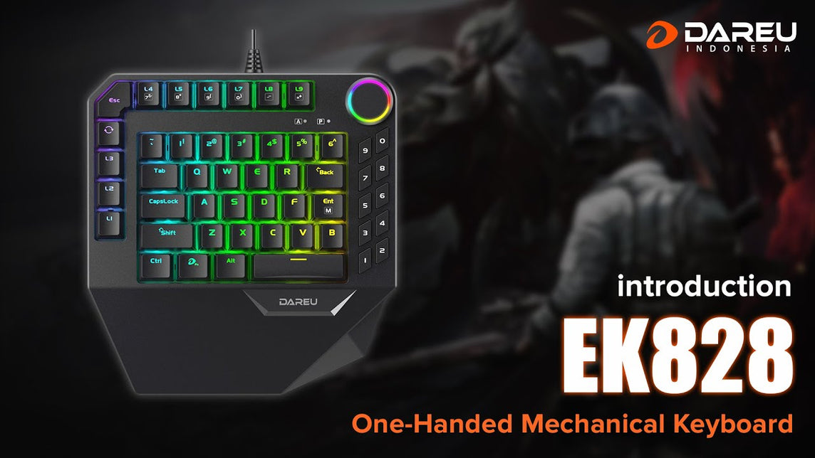 DAREU RGB SINGLE HAND MECHANICAL KEYBOARD EK828