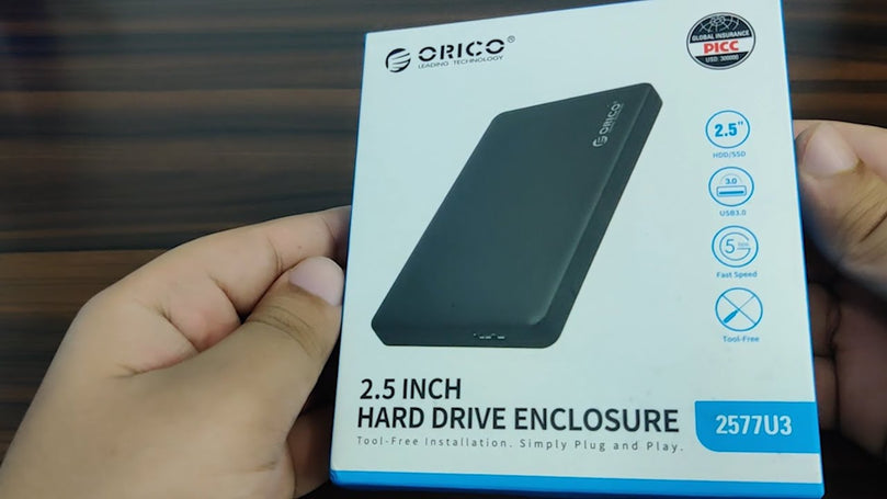 ORICO 2.5" USB 3.0 SATA HDD HARD DRIVE ENCLOSURE