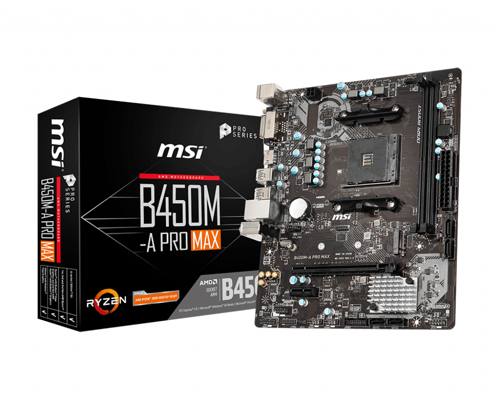 MSI B450M-A PRO MAX AMD AM4 MOTHERBOARD