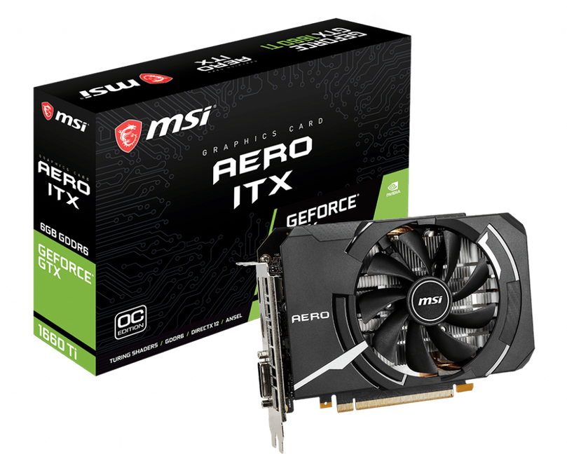 MSI GEFORCE GTX 1660 TI AERO ITX 6G OC GRAPHIC CARD
