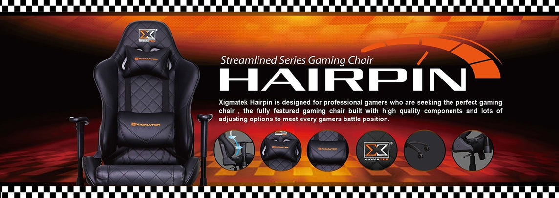 XIGMATEK HAIRPIN MATT BLACK EN42432 GAMING CHAIR