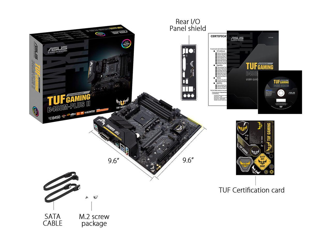 ASUS TUF GAMING B450M-PLUS II AM4 MOTHERBOARD