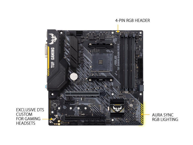ASUS TUF GAMING B450M-PLUS II AM4 MOTHERBOARD
