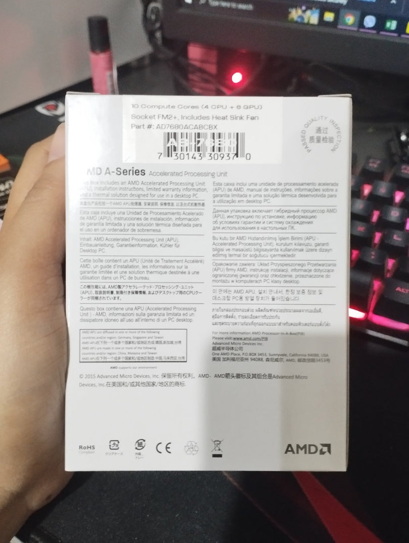 AMD A8-7680 WITH RADEON™ R7 SERIES PROCESSOR