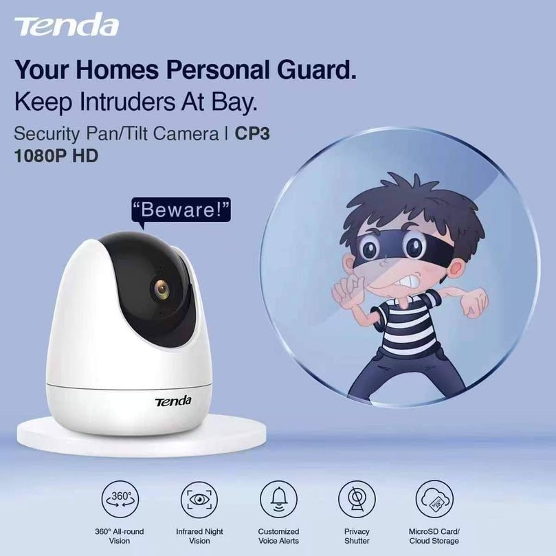 TENDA CP3 1080P / PRO 2K / SECURITY CAMERA PAN