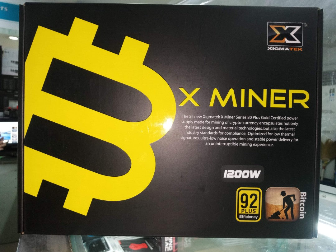 XIGMATEK X MINER 1200WATTS 92 PLUS GOLD POWER SUPPLY