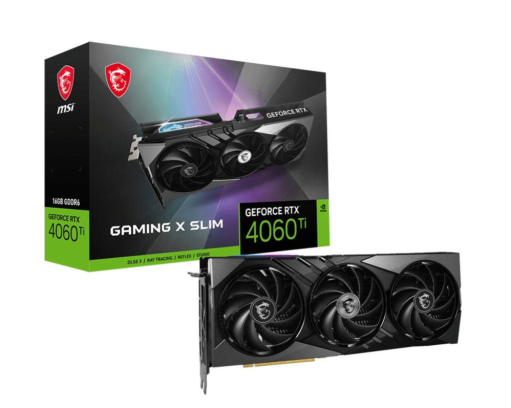 MSI GEFORCE RTX 4060 TI GAMING X SLIM 16G GRAPHICS CARD