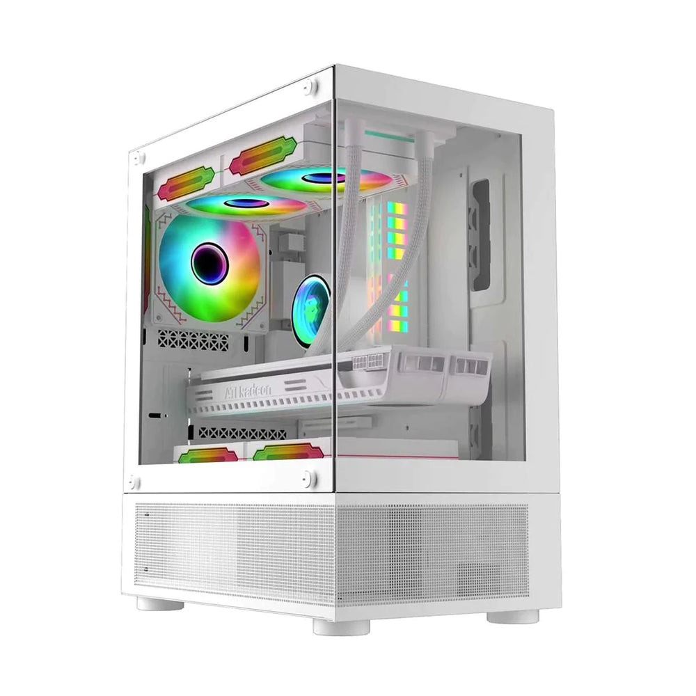 COOLMAN RGB FRONT WHITE GAMING CASE