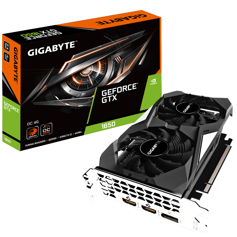 GIGABYTE GEFORCE GTX 1650 4GB GDDR6 128 BIT GRAPHICS CARD