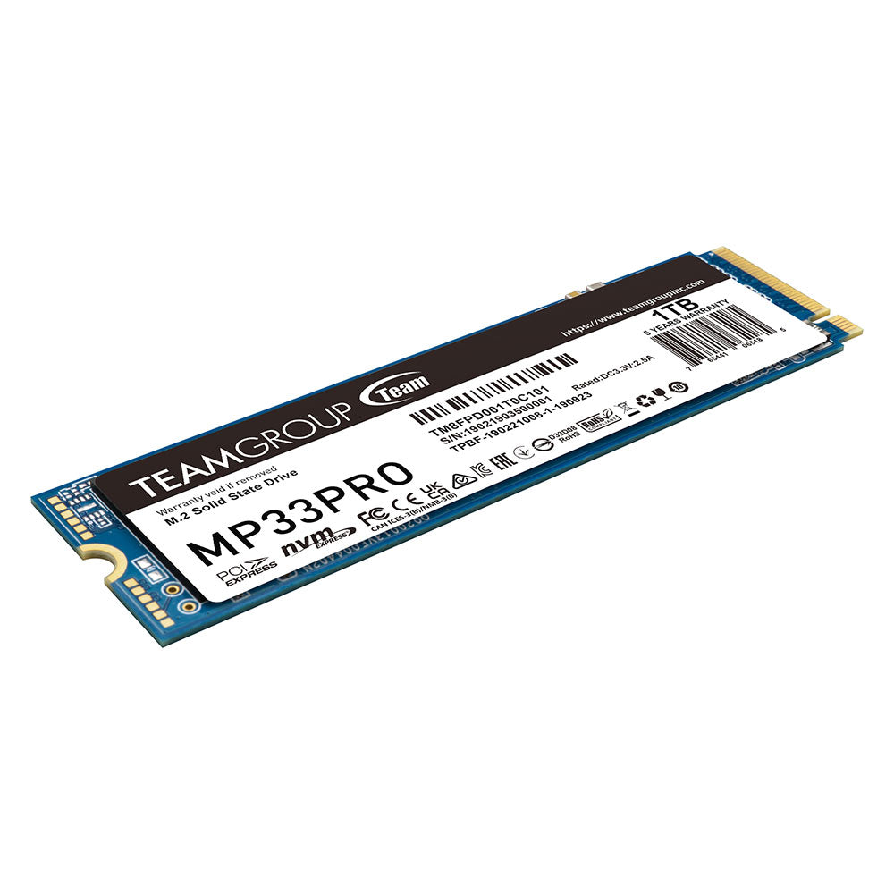 TEAMGROUP T-FORCE MP33 PRO 1TB M.2 PCIE NVME SSD