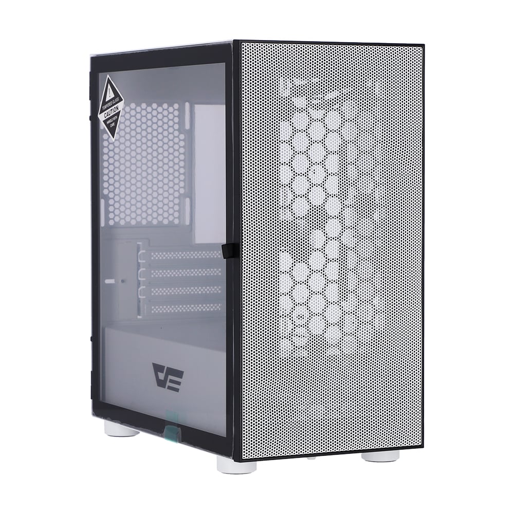 DARKFLASH DLM21 WHITE MICRO ATX MINI TOWER GAMING CASE