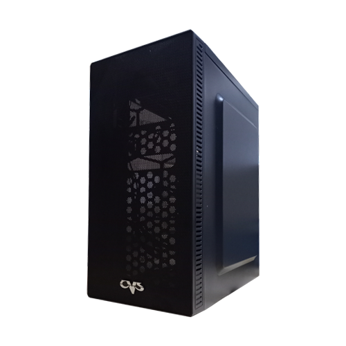 CVS X2604 GAMING COMPUTER CASE WITH TG-SIDE/TG-FRONT/NO PSU & FAN/ BLACK (M-ATX) CASE