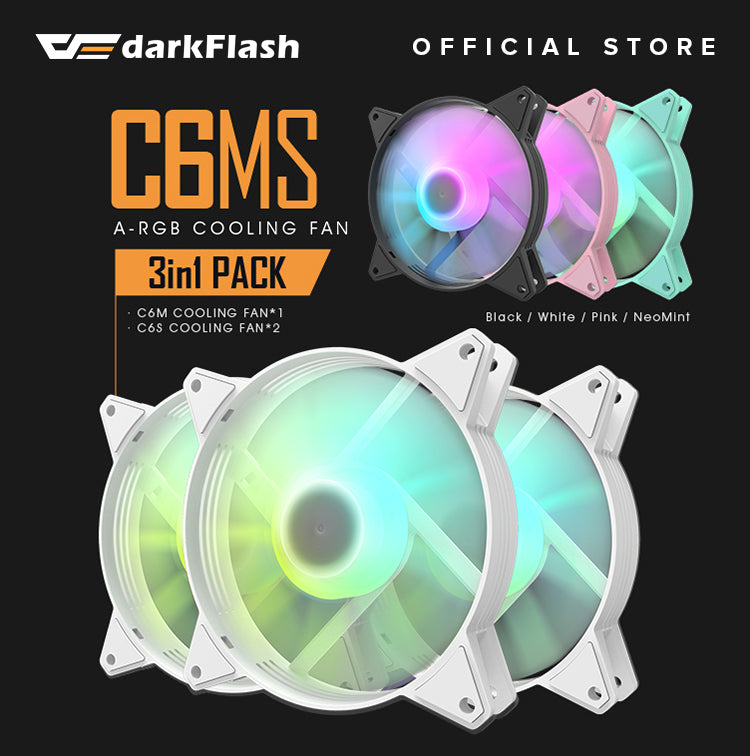 DARKFLASH C6MS AURORA SPECTRUM RGB 3IN1 CASE FAN