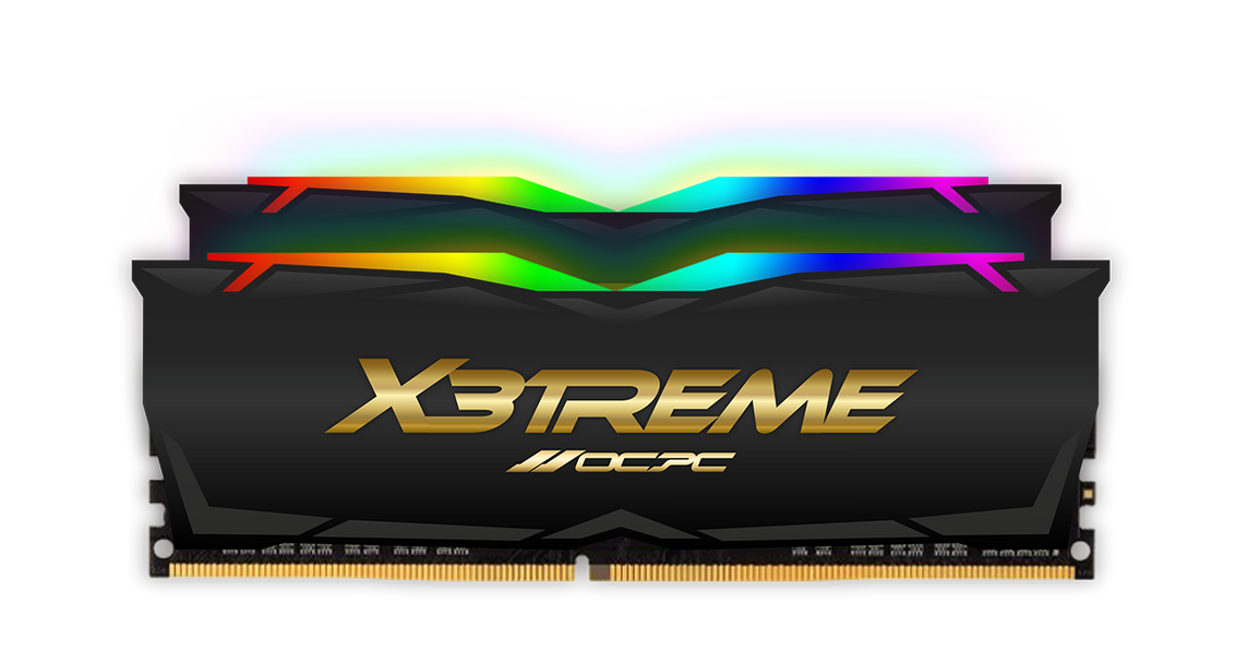 OCPC X3TREME RGB 32GB DDR4-3200MHZ (2*16GB) W/ HEATSINK DESKTOP MEMORY