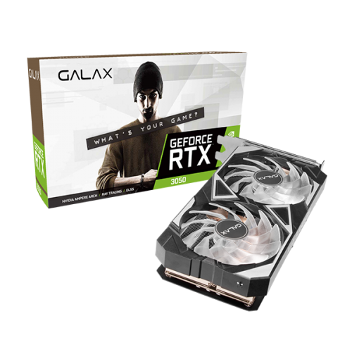 GALAX GEFORCE RTX 3050 EX 8GB (1-Click OC Feature) GDDR6 128-bit DPx3/HDMI x 1/ DUAL FAN with RGB EFFECT (35NSL8MD6YEX) GRAPHICS CARD